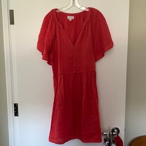 Raspberry Linen dress